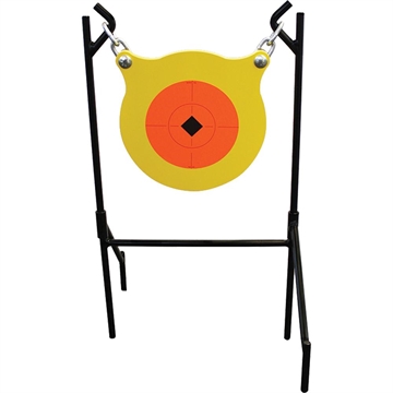 Picture of Birchwood Casey 47330 World of Targets Boomslang Pistol/Rifle Orange/Yellow AR500 Steel Gong Standing Includes Gong/Metal Stand 47330 BC-47330
