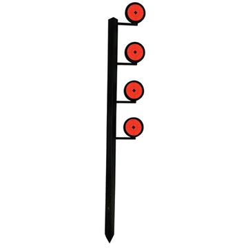 Picture of Birchwood Casey World of Targets Dueling Tree Rimfire Pistol/Rifle Black/Orange Steel Circle Standing 47424