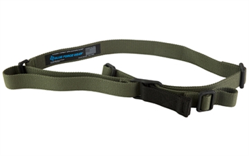Picture of Blue Force Gear Molded Acetal Adjuster, No Quick Release Attached with TriGlide instead of Loop Lock, Sling, Green, 2-Point Combat Sling, Matte VCAS-125-OA-RG