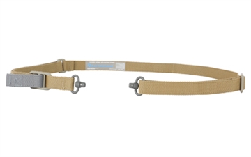 Picture of Blue Force Gear Vickers ONE Sling, 2-Point Combat Sling, Push Button Swivels, 54" with Adjuster Tightened, Coyote, 1" Webbing VCAS-PB-100-AA-CB