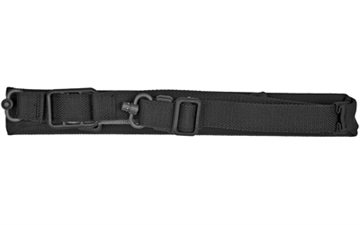 Picture of Blue Force Gear Vickers 221 Sling, Padded, 2-To-1 Point Sling, Black, Push Button Swivel, Molded Acetal Adjuster VCAS-2TO1-PB-200-AA-BK