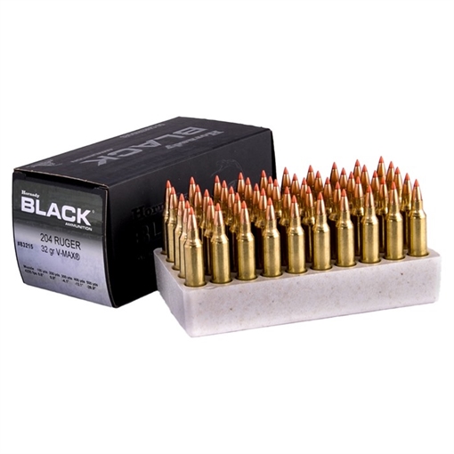 Picture of Hornady BLACK 204 RUGER 32GR V-MAX POLYMER TIP 50/BOX 83215