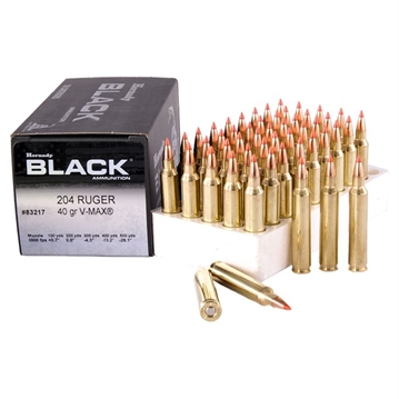 Picture of Hornady BLACK 204 RUGER 40GR V-MAX POLYMER TIP 50/BX 83217