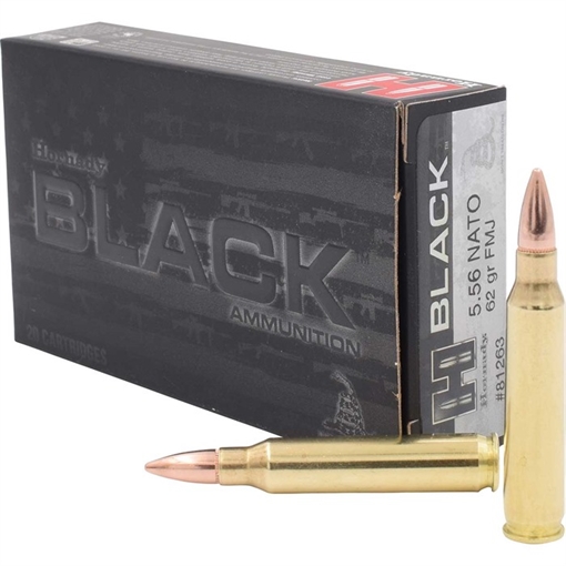 Picture of BLACK® 5.56 NATO FMJ FULL METAL JACKET RIFLE AMMO 105002860 -