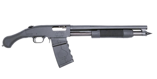 Picture of BLACK ACES TAC MAG FED SHOCKWAVE 12 GA 15" PUMP SHTGN BLK W/ MOSS OEM CORNCOB SGP 27.5" 2/5RD MAGS BATSHK