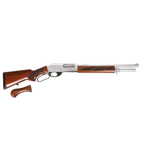 Picture of BLACK ACES TACTICAL PRO SERIES L SGL 12GA 18.5IN BBL WALNUT FURNITURE SILVER REC BATPSLSW
