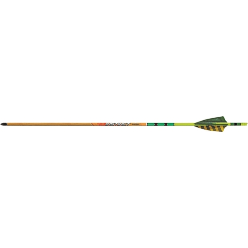 Picture of Black Eagle Black Eagle Instinct Traditional Arrows .005 350 Green/Yellow Feathers 6 pk. 298