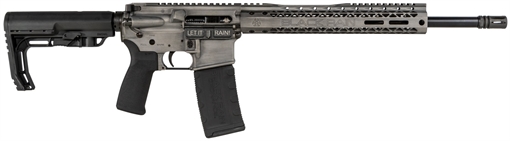 Picture of Black Rain Spec + Fusion 5.56x45mm NATO 16" 30+1 Titanium Battleworn Cerakote 6 Position MFT Minimalist Stock BROFUSIONTB