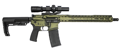 Picture of BLACK RAIN FALLOUT HGA 9MM 12.5IN BBL ZOMBIE GREEN BATTLEWORN SBA3 BRACE BRO22022504