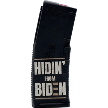 Picture of BLACK RAIN LASER ETCHED MAGAZINES 30RD HIDEN FROM BIDEN BRO-MAG30-HFB