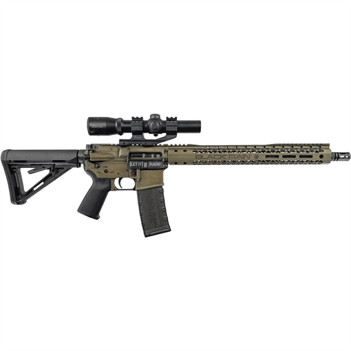 Picture of Black Rain Ordnance Black Rain Ordnance BRO-22 Rifle 22 LR 16.5 in. Green/Bronze Suppressed Barrel BRO-26072301