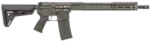 Picture of Black Rain Ordnance Spec 15+ SSP 5.56x45mm NATO 30+1 16", Smoke, 15" Slim M-LOK, Magpul Grip/Carbine Stock BROSSPSMK