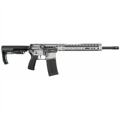 Picture of Black Rain Ordnance Spec15 Fusion 5.56x45mm NATO 30+1 16", Titanium Battleworn, 12" M-LOK, MFT EPG16 Grip/Minimalist Stock BROFUSIONTB