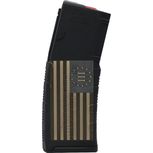 Picture of BLACK RAIN LASER ETCHED MAGAZINES 30RD 3PERCENT AMERICAN FLAG BRO-MAG30-AMFLAG-3PERC BRO-MAG30-AMFLAG3PERC