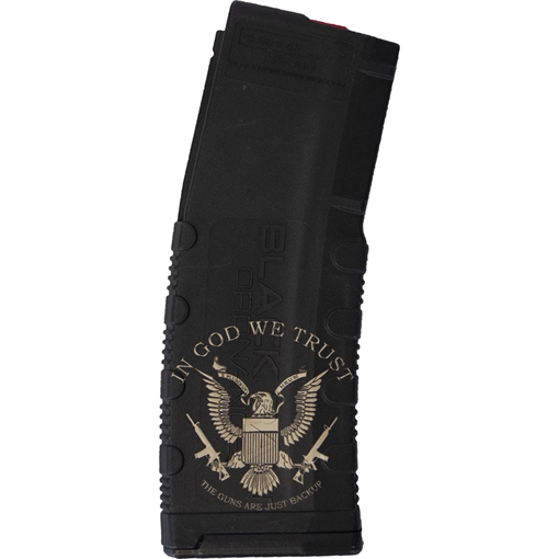 Picture of Black Rain Ordnance Black Rain Ordnance Lasered AR15 Magazine God's Gun 30 rd. BRO-MAG30-GODSGUN