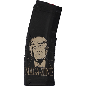 Picture of Black Rain Ordnance Magazine 30rd 223 Rem/5.56 NATO Trump MAGA-ZINE Engraving Fits AR-15 Black Polymer MAG30TRUMPMAGAZNE