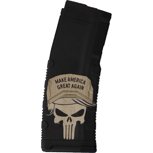 Picture of Black Rain Ordnance Black Rain Ordnance Lasered AR15 Magazine Trump Punisher 30 rd. BRO-MAG30-TRUMP-PUNI BRO-MAG30-TRUMPPUNISHER