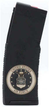 Picture of Black Rain Ordnance Lasered AR15 Magazine US Air Force Seal 30 rd. BRO-MAG30-USAF-SEAL
