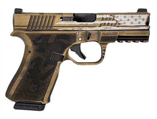 Picture of BLACK RAIN FRONTLINE 9MM PISTOL TRUMP CUSTOM 15RD GOLD   BRO-FL-TRUMP-GB