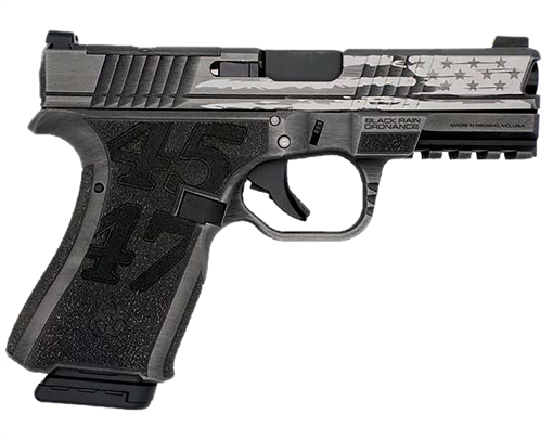 Picture of BLACK RAIN FRONTLINE 9MM PISTOL TRUMP CUSTOM 15RD GREY   BRO-FL-TRUMP-GMGB