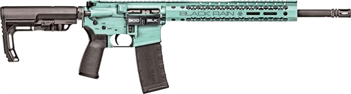 Picture of Black Rain Ordnance Spec+, Semi-automatic Rifle, AR, 223 Remington/556NATO, 16" Chrome-Moly Barrel, Anodized Finish, Robin's Egg Battleworn, 12" Free Float M-LOK Handguard, Mission First Tactical Pistol Grip, Mission First Tactical Stock, Black, 30 Rounds, 1 Magazine BRO-FUSION-TBB BROFUSIONTBB