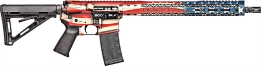 Picture of BLACK RAIN PATRIOT RIA 300BLK 16IN M4 PROFILE BBL 12IN MLOK HYBRID HANDGUARD AMERICAN FLAG 30RD MAG BRO-PAT300BLKAMERICA BRO-PAT-300BLK-AMERICA