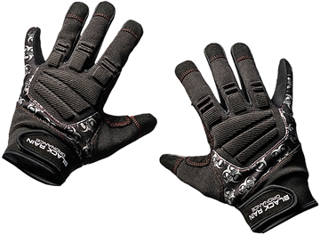 Picture of Black Rain Ordnance Tactical Gloves Black/Gray Large Velcro TACTGLOVEBLK/GRYL