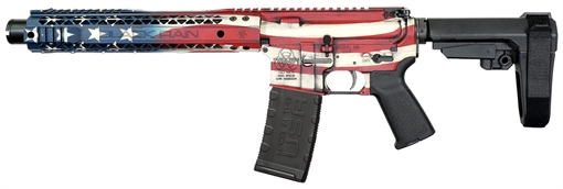 Picture of BLACK RAIN PATRIOT HGA 300BLK 10.5IN BBL AMERICAN FLAG 30RD MAG SBA3 BRACE BROPAT300BLKPAMERICASBA3