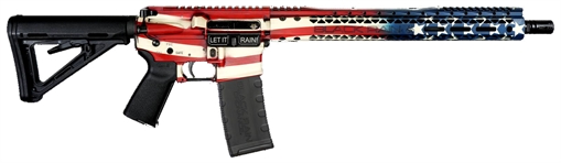 Picture of BLACK RAIN PATRIOT RIA 5.56 16IN BBL 12IN MLOK HG WE THE PEOPLE AMERICAN FLAG 30RD MAG BRO-PAT-WTP-AMERICA