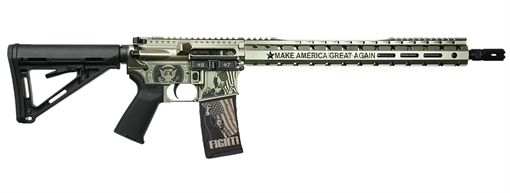 Picture of Black Rain Ordnance 24111203S Trump FX Custom Limited Edition 5.56 NATO 30+1 Silver Spec 15 24111203S BRO-24111203-S
