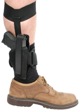 Picture of Blackhawk Ankle Size 00 Black Cordura Fits Sm Frame 5rd Revolver w/Hammer Spur, Velcro Mount, Left Hand 40AH00BKL