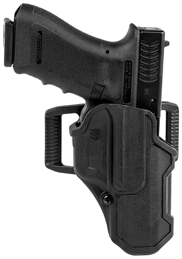 Picture of Blackhawk T-Series L2C Light Bearing OWB Black Polymer Belt Clip Compatible w/Glock 17/19/22/23/31/32/45/47 Right Hand 410200BKR