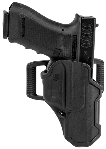 Picture of Blackhawk T-Series L2C Non-Light Bearing OWB Black Polymer Belt Slide Fits Colt 1911 w/wo Rail Right Hand 410703BKR