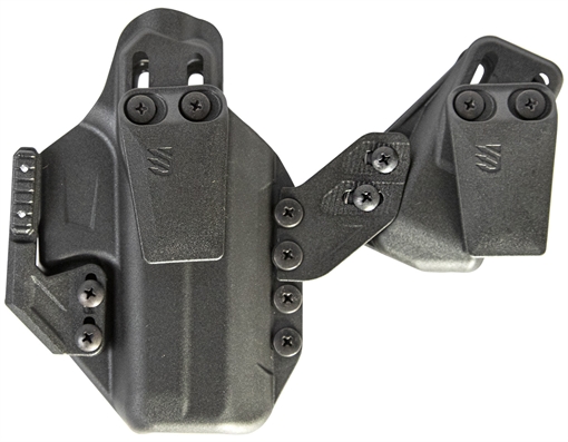 Picture of Blackhawk Stache IWB Size 68 Black Polymer Belt Clip Compatible w/Glock 43/ 43x/Springfield Hellcat Ambidextrous 416168BK
