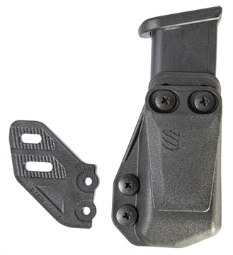 Picture of Blackhawk Stache Mag Carrier IWB Double Stack Belt Clip Mount Fits Belts 1.50" Wide Black Polymer Ambidextrous 416A02BK