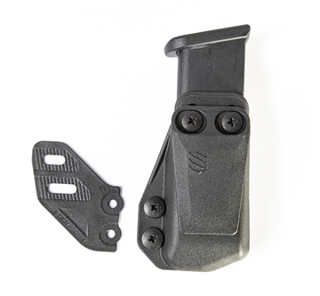 Picture of Blackhawk Stache Mag Carrier IWB Single Stack Belt Clip Mount Fits Belts 1.50" Wide Black Polymer Ambidextrous 416A03BK