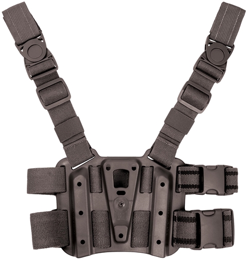 Picture of Blackhawk Tactical Holster Platform Black Carbon Fiber Leg Mount Fits Blackhawk Concealment/Duty Holsters 432000PBK