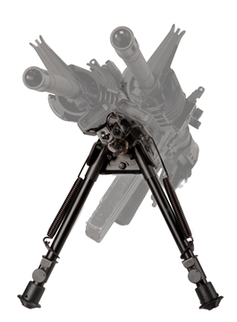 Picture of Blackhawk Sportster Pivot + Traverse Bipod 6"-9"Black Anodized Metal, Sling Swivel Attached, Rubber Feet 71BP09BK