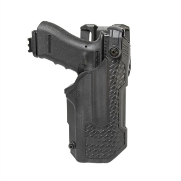 Picture of BLACKHAWK HOLSTER L3D T SERIES DUTY GLOCK 17 22 W/ STREAMLIGHT TLR7 TLRR RIGHT HAND BASKETWEAVE 44N700BWR