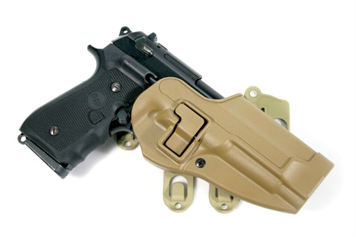 Picture of BLACKHAWK HOLSTER SERPA CQC BERETTA 92/96 LH COYOTE TAN STRIKE/MOLLE 40CL01CT-L