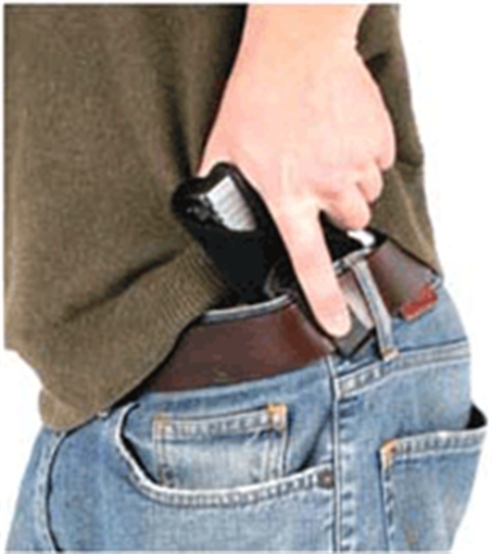 Picture of Blackhawk Inside The Pants IWB Size 08 Black Suede Belt Clip Fits Small Frame 5rd Revolver Fits 2" Barrel Left Hand 73IP08BKL