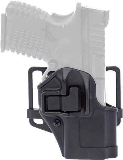 Picture of Blackhawk Serpa CQC OWB Matte Black Polymer Paddle Belt Loop Fits Springfield XDS Fits 3.30" Barrel Right Hand 410565BKR