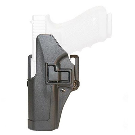 Picture of Blackhawk Serpa CQC OWB Matte Black Polymer Belt Loop/Paddle Compatible w/Glock 42 Left Hand 410567BKL