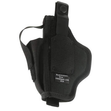 Picture of Blackhawk Nylon Multi Use Holster for 2-2.25" Barrel Small Frame 5/6 Shot Revolvers w/ Hammer Black Ambi 40AM36BK