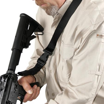 Picture of Blackhawk Storm Rifle Sling Black Nylon Webbing 2" Wide QD Single-Point Design 70GS15BK
