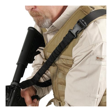 Picture of Blackhawk Storm Rifle Sling Black Nylon Webbing 1.25" Wide Single-Point Design 70GS12BK