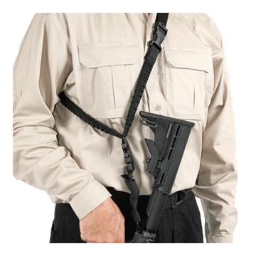 Picture of Blackhawk Storm XT Rifle Sling Black Nylon Webbing 1.25" Wide Single-Point Design 70GS16BK