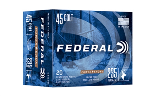 Picture of Federal, Power Shok, 45 Colt, 235 Grain, Jacketed Hollow Point, 20 Round Box