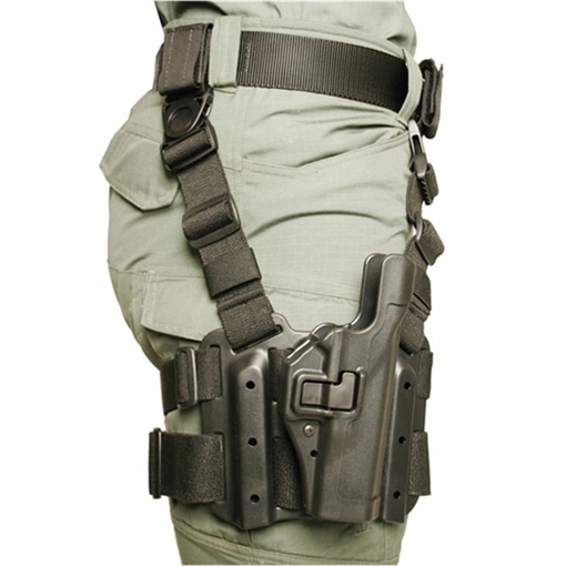 Picture of BLACKHAWK HOLSTER GLOCK 17/19/20/21/22/23/31/32/SW M&P 9/40/45 RH BLACK SERPA TACTICAL LEVEL II 430500BK-R