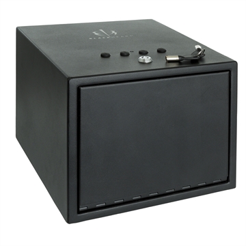 Picture of BlackHeart BlackHeart Double Gun Hard Pistol Vault with Shelf Black 1601240